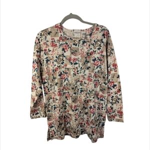 Vintage Bobbie Brooks medium floral shirt 3/4 sleeves